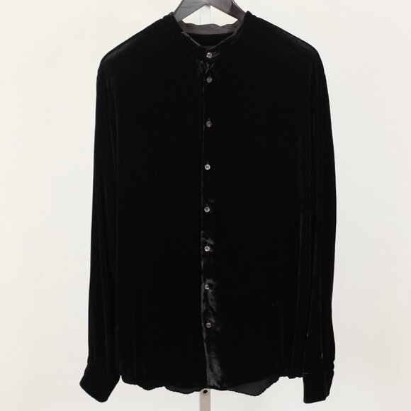 Giorgio Armani Black Label shirt 17 / 43 / XL velvet Special Edition